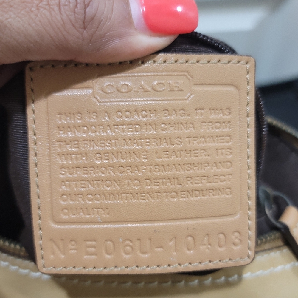 Coach Signature Monogram Leather Trim Crossbody Bag - Picture 5 of 10